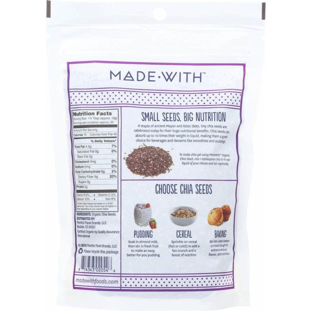 Made With Made With Organic Chia Seeds Black, 12 oz