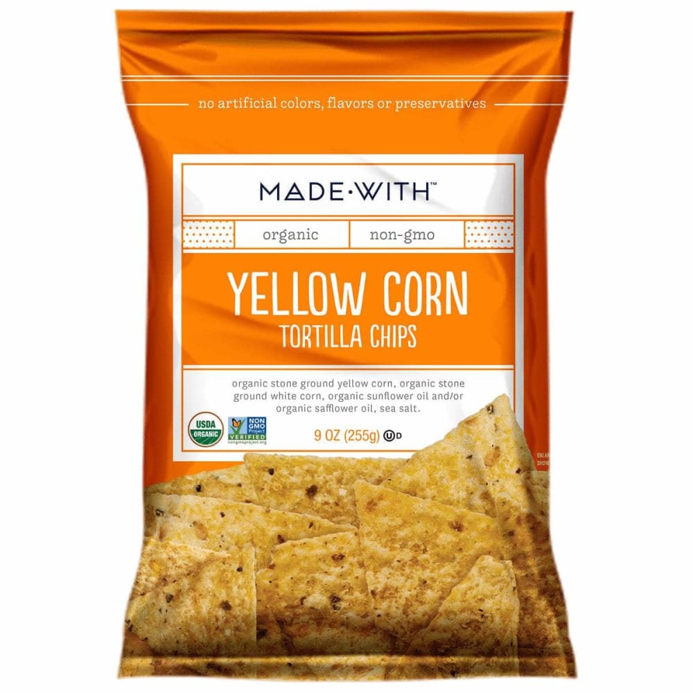 MADE WITH MADE WITH Organic Yellow Corn Tortilla Chips, 9 oz
