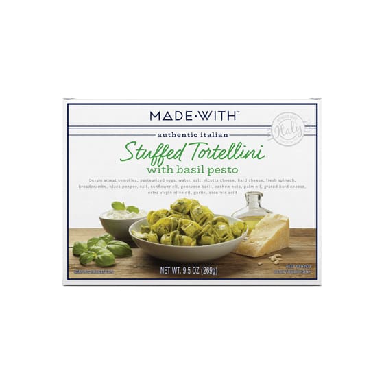 Made With Made With Stuffed Tortellini with Basil Pesto, 9.5 oz