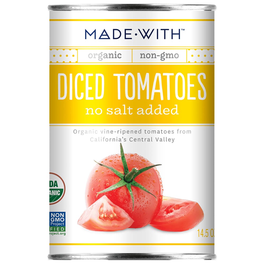 MADE WITH MADE WITH Tomato Diced No Slt Org, 14.5 oz