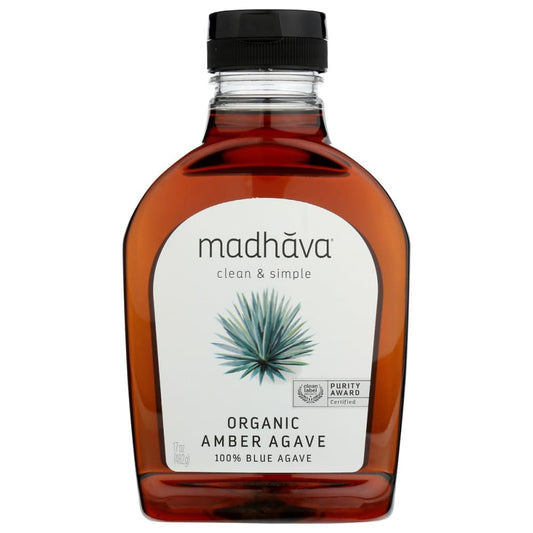 MADHAVA HONEY: AGAVE NECTAR AMBER RAW (17.000 OZ) (Pack of 4) - Breakfast > Breakfast Foods - MADHAVA HONEY