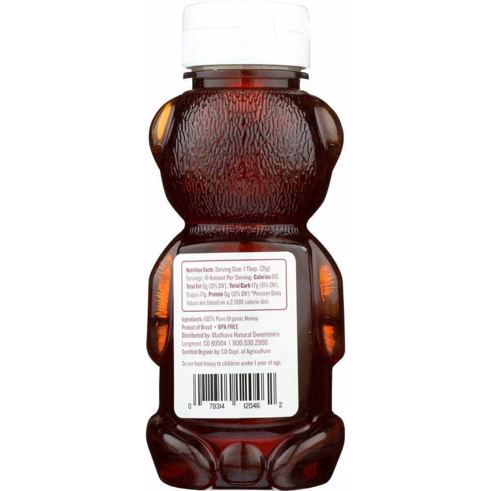 Madhava Madhava Honey Organic Honey Bear, 12 oz