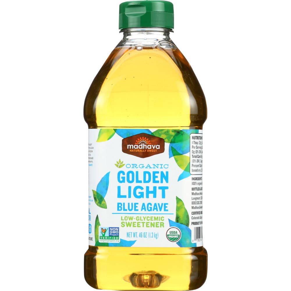 MADHAVA: Organic Golden Light Blue Agave 46 oz - Weight Loss Products & Supplements - MADHAVA