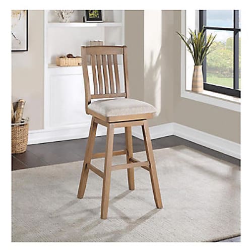 Madison 29 Wood Swivel Barstool - Oak - Home/Furniture/Kitchen & Dining Room Furniture/Bar & Counter Stools/ - Home to Office