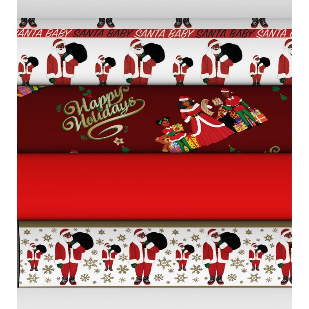Mah Melanin 4-Pack Premium Wrapping Paper - Gift Wrap - Mah