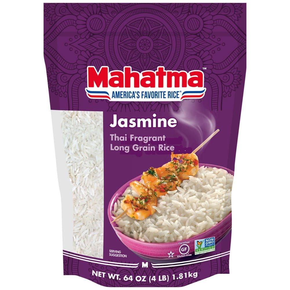 Large Fragrant Rice Mahatma Jasmine White Rice, Thai Fragrant Long Grain Rice (4 lb ...