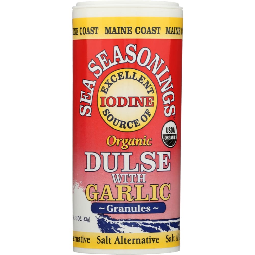 MAINE COAST: Organic Dulse with Garlic 1.5 oz (Pack of 4) - MAINE COAST