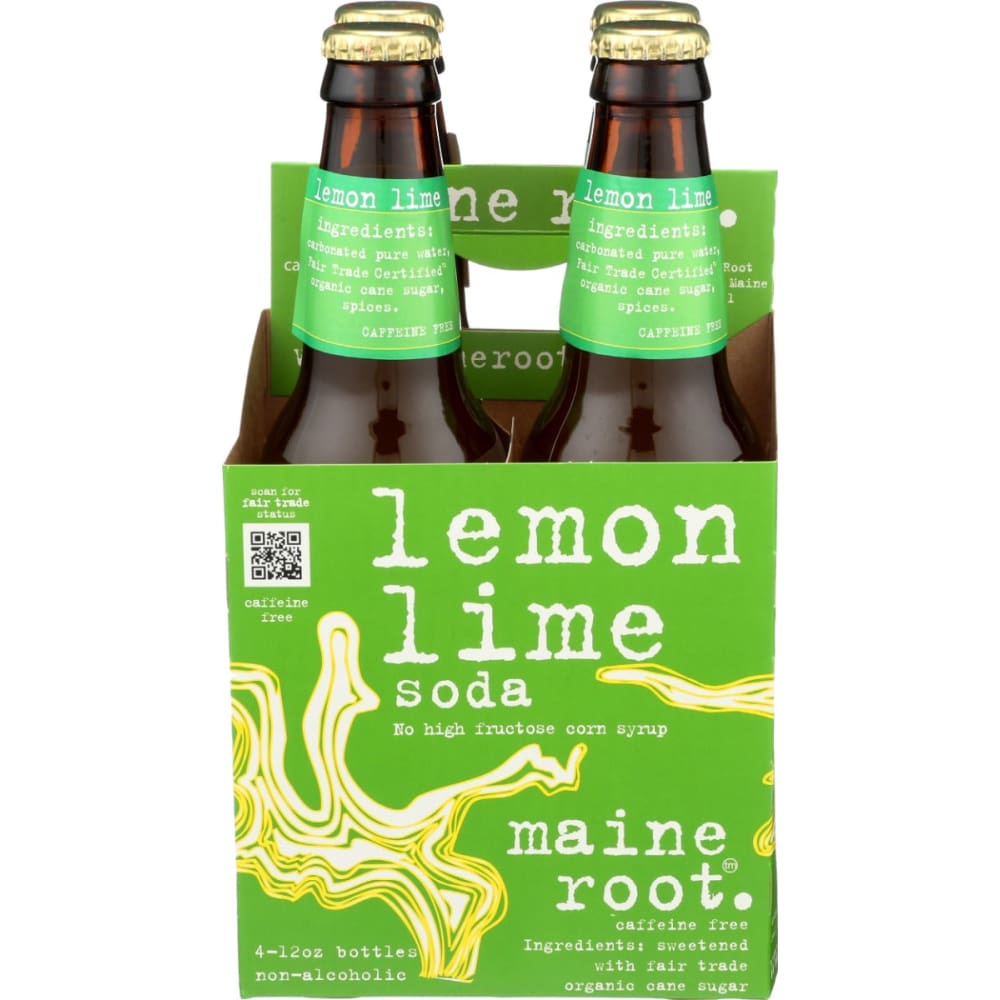 MAINE ROOT: Soda Lemon Lime 4Pk 48 fo (Pack of 4) - Beverages > Sodas - MAINE ROOT