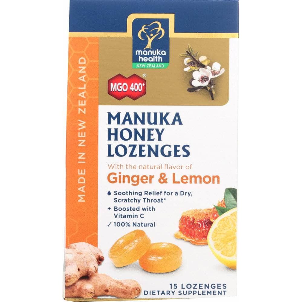 Manuka Health Manuka Health Lozenge Honey  Ginger & Lemon , 15 pc