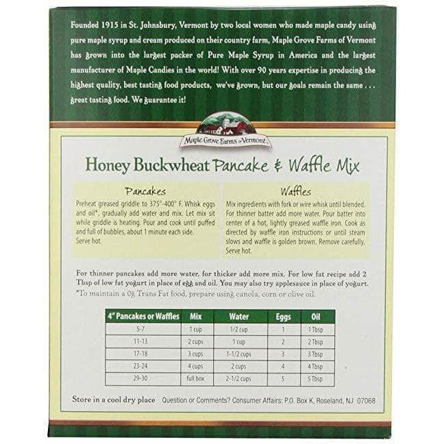 Maple Grove Farms Of Vermont Maple Grove Mix Pancake Buckwheat Honey, 24 oz
