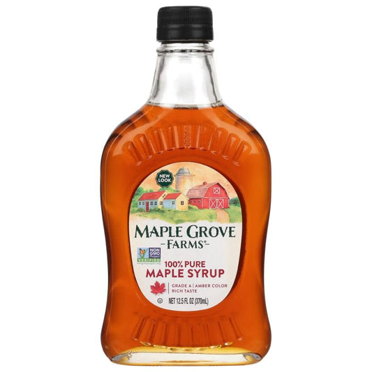 MAPLE GROVE: Organic Pure Maple Syrup Grade A Amber Color 12.5 oz - Breakfast > Breakfast Syrups - MAPLE GROVE