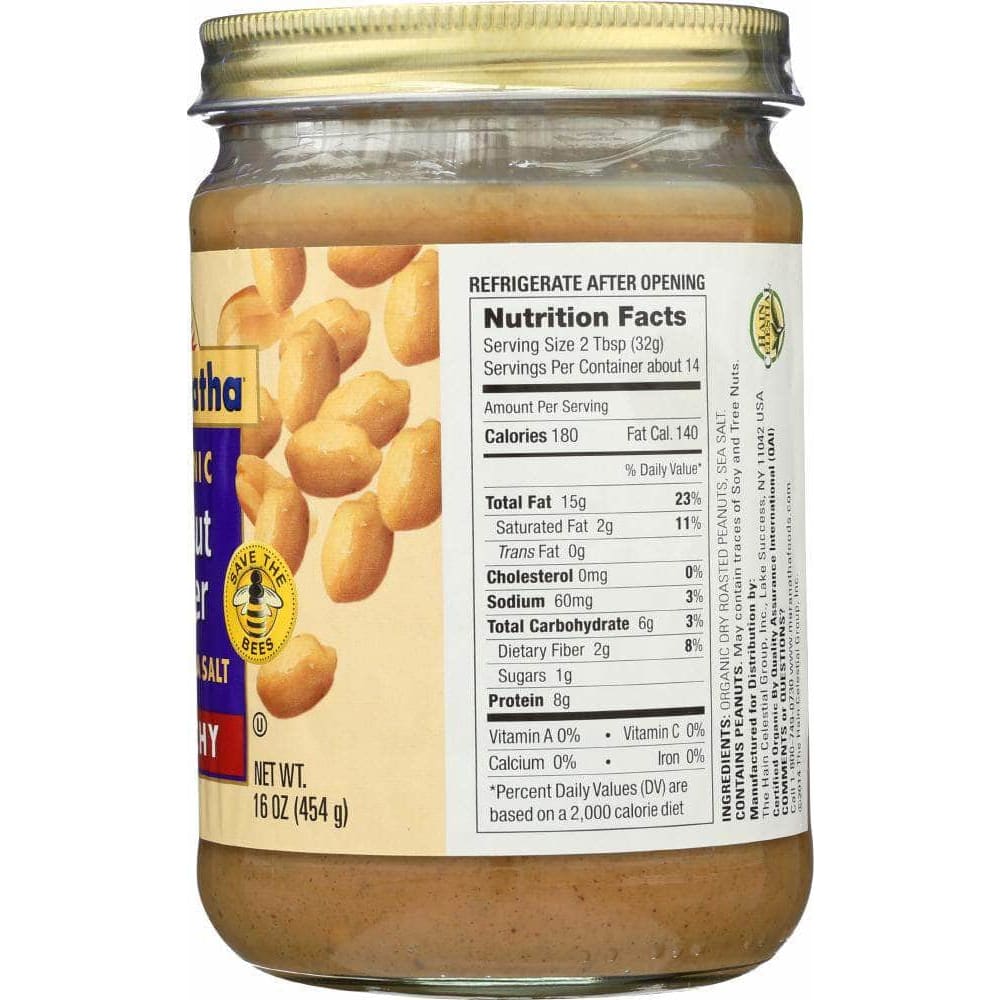 Maranatha Maranatha Organic Roasted Peanut Butter Hint of Sea Salt Crunchy, 16 oz