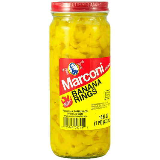 MARCONI MARCONI Pepper Banana Hot Rings, 16 oz