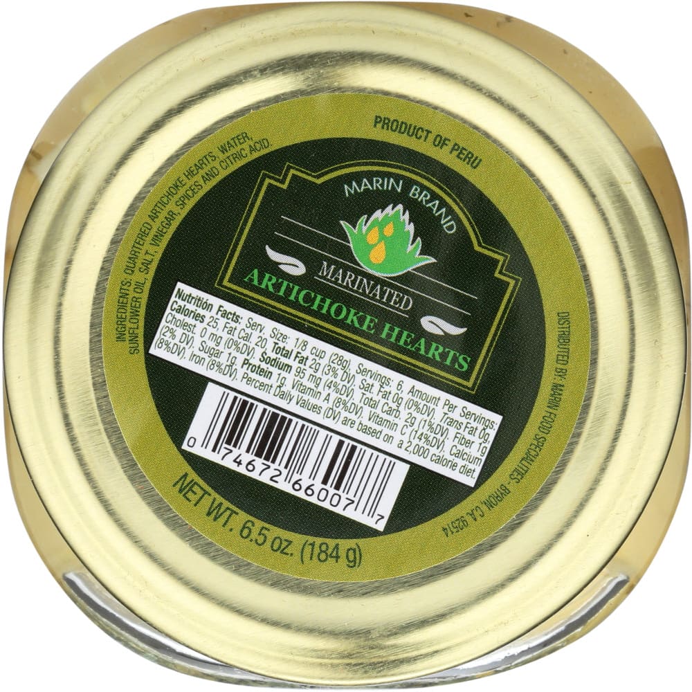 MARIN BRAND: Artichoke Hear Marinated 6 oz (Pack of 5) - Grocery > Vegetables - MARIN BRAND