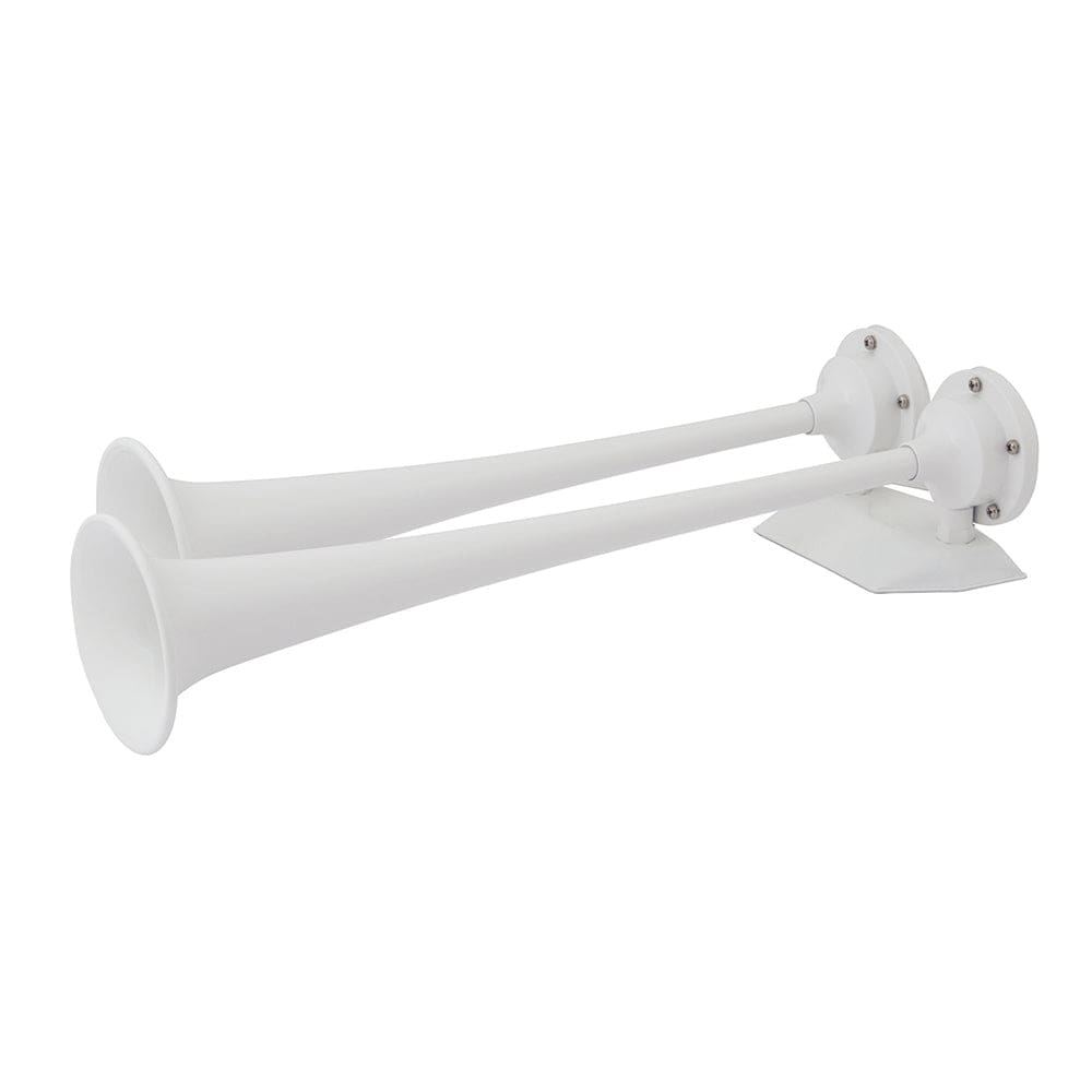 Marinco 12V White Epoxy Coated Dual Trumpet Air Horn - Boat Outfitting | Horns - Marinco