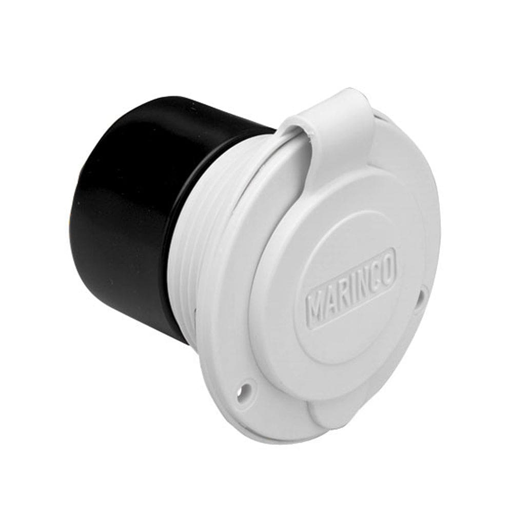 Marinco 15A 125V On-Board Charger Inlet - Front Mount - White - Electrical | Shore Power,Boat Outfitting | Shore Power - Marinco