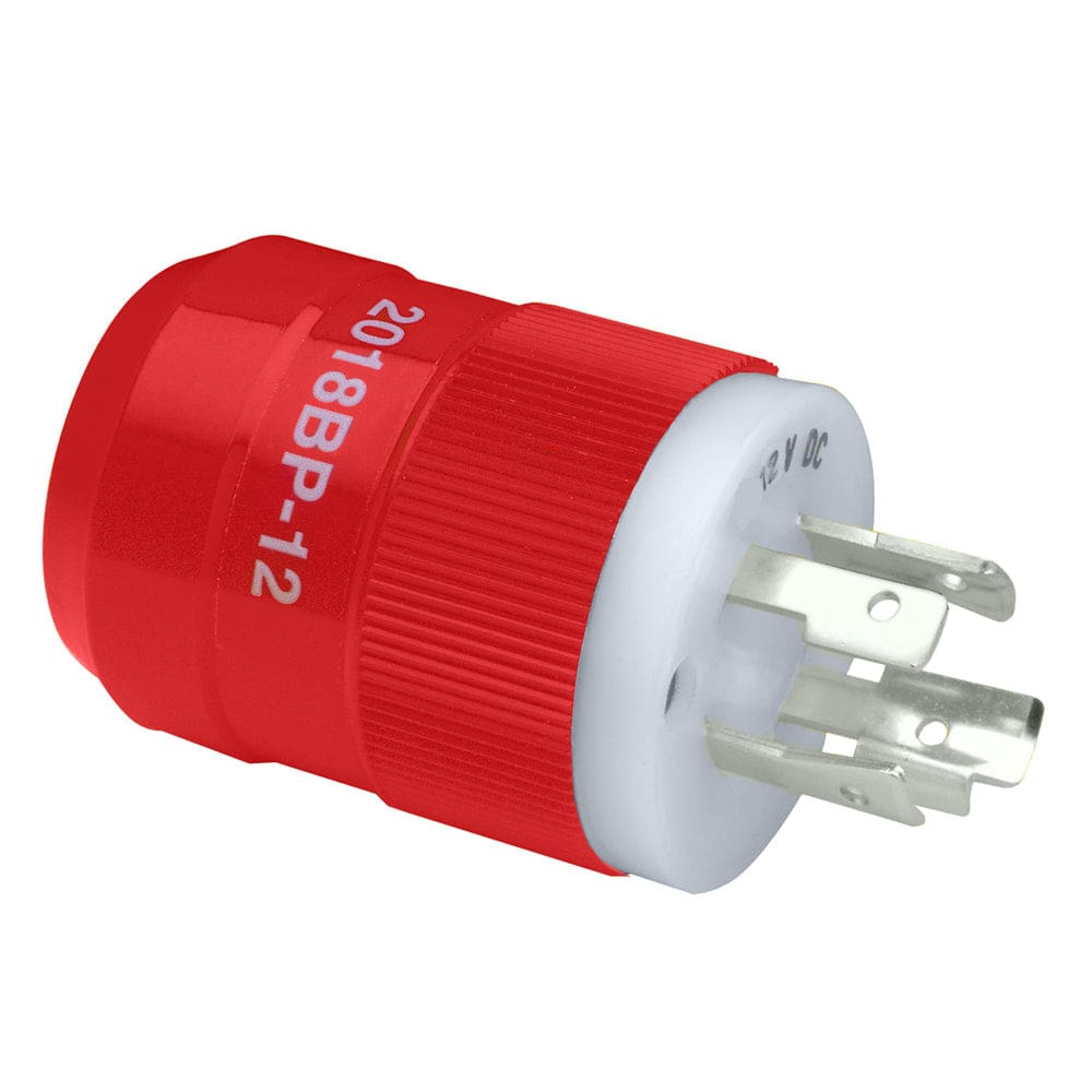 Marinco 2018BP-12 Locking Charger Plug (Male) - Red - Electrical | Shore Power,Boat Outfitting | Shore Power - Marinco
