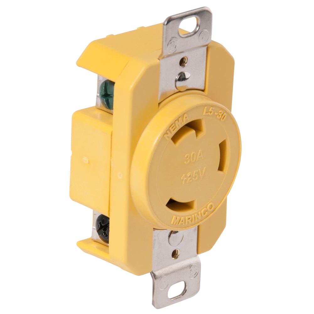 Marinco 305CRR 30A Receptacle - Yellow - 125V - Electrical | Shore Power,Boat Outfitting | Shore Power - Marinco