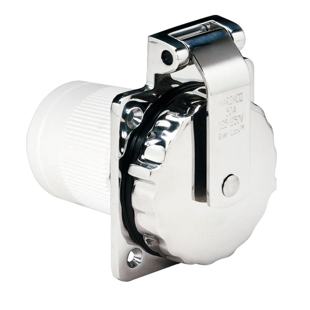 Marinco 6373EL-B 50Amp 125/ 250V Stainless Steel Inlet - Electrical | Shore Power,Boat Outfitting | Shore Power - Marinco