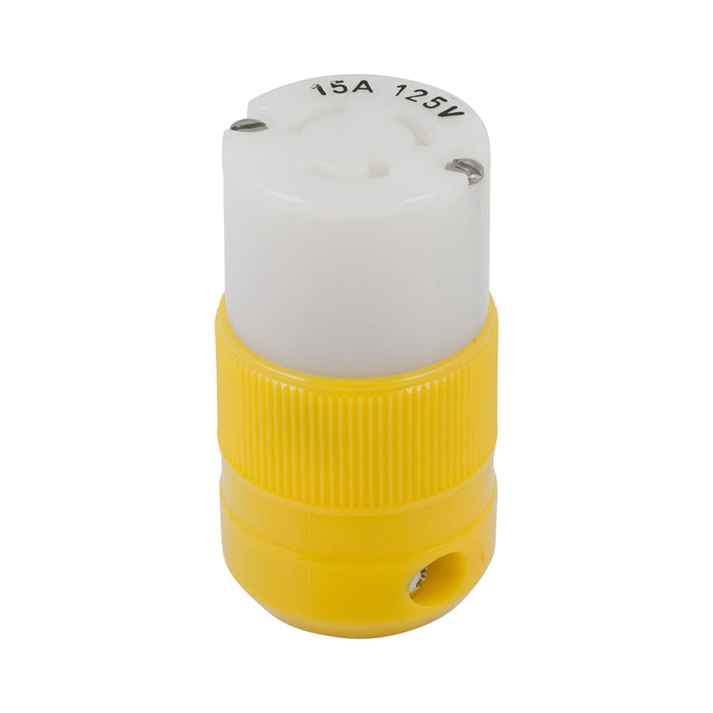 Marinco Locking Connector - 15A 125V - Yellow - Electrical | Shore Power,Boat Outfitting | Shore Power - Marinco