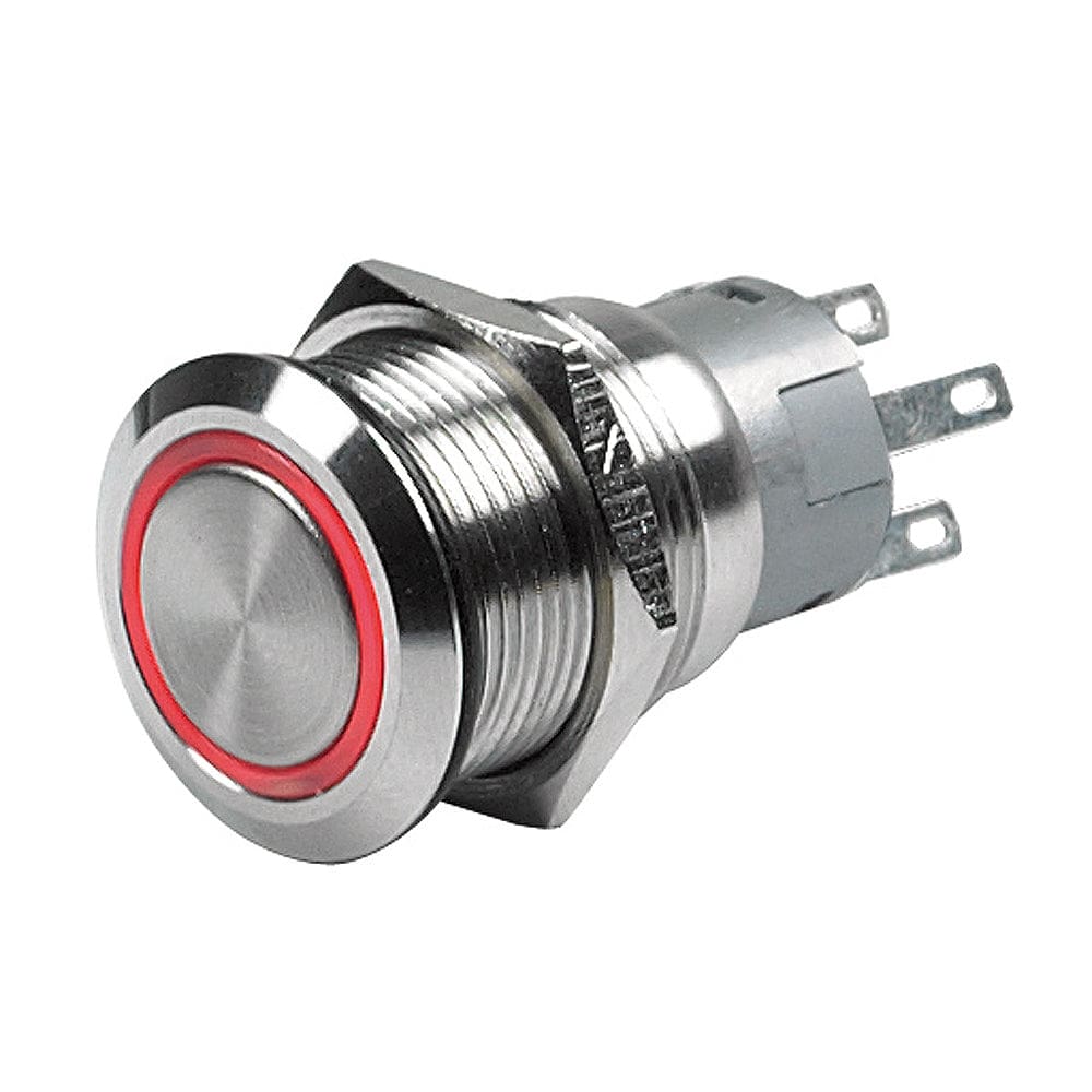 Marinco Push Button Switch - 12V Latching On/ Off - Red LED - Electrical | Switches & Accessories - Marinco