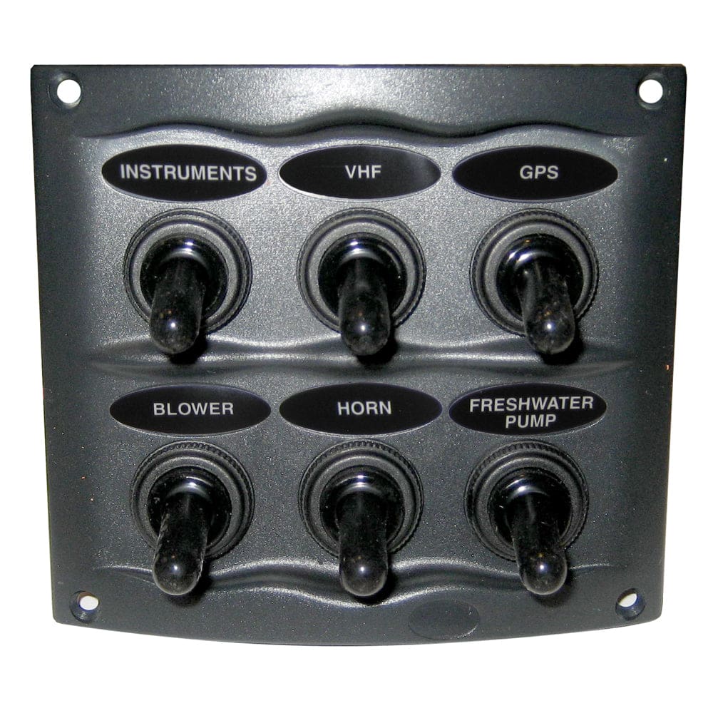 Marinco Waterproof Panel - 6 Switches - Grey - Electrical | Electrical Panels - Marinco