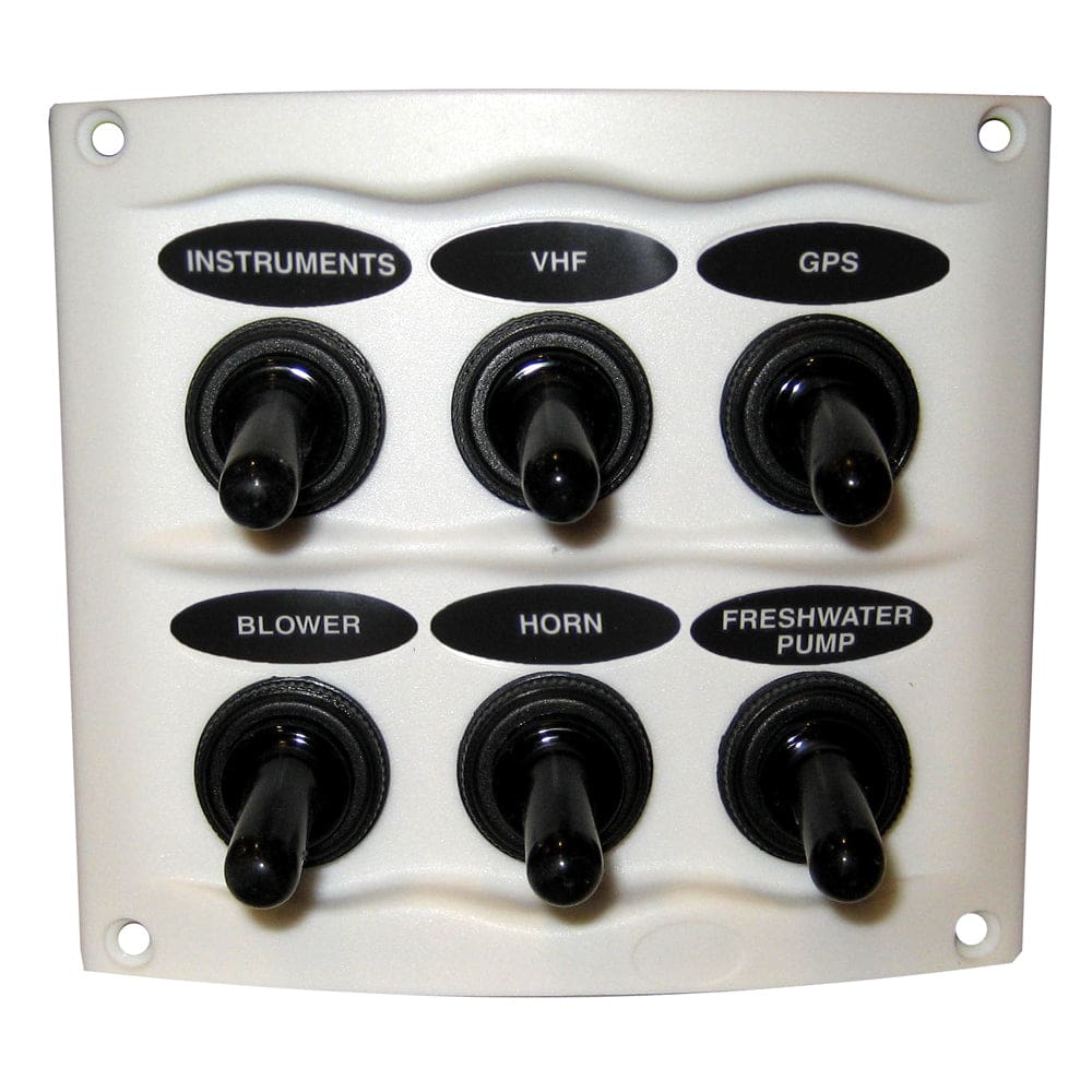 Marinco Waterproof Panel - 6 Switches - White - Electrical | Electrical Panels - Marinco