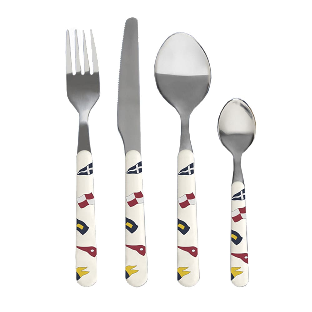Marine Business Cutlery Stainless Steel Premium - REGATA - Set of 24 - Boat Outfitting | Deck / Galley - Marine Business