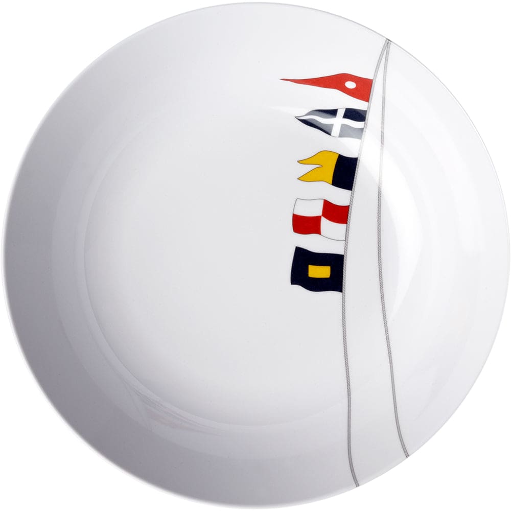 Marine Business Melamine Deep Round Soup Plate - REGATA - 8.8 Set of 6 - Boat Outfitting | Deck / Galley - Marine Business