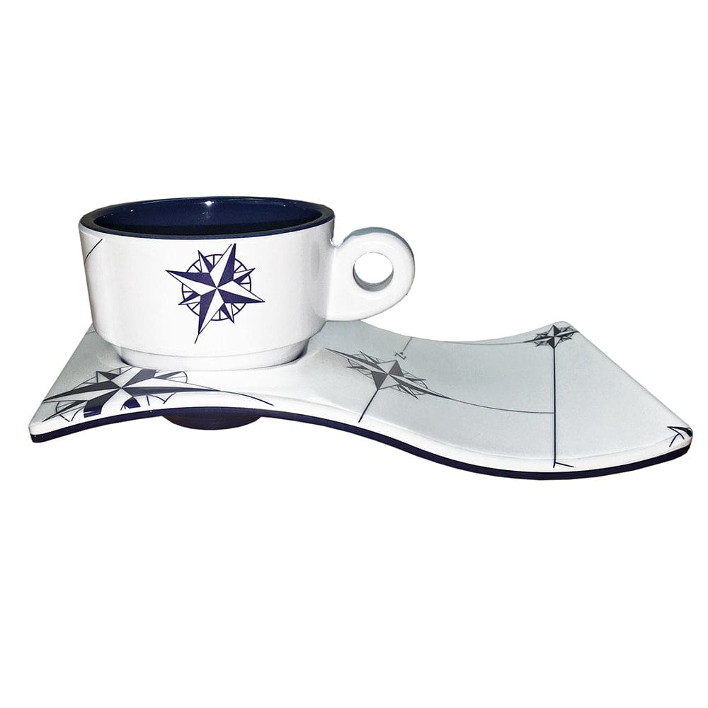 Marine Business Melamine Espresso Cup & Plate Coffee Set - NORTHWIND - Set of 6 - Boat Outfitting | Deck / Galley - Marine Business