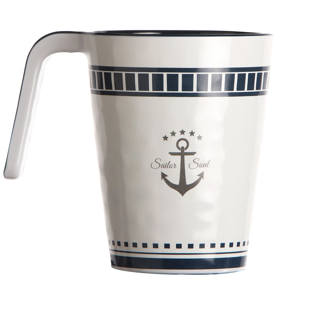 Marine Business Melamine Non-Slip Coffee Mug - SAILOR SOUL - Set of 6 - Boat Outfitting | Deck / Galley - Marine Business