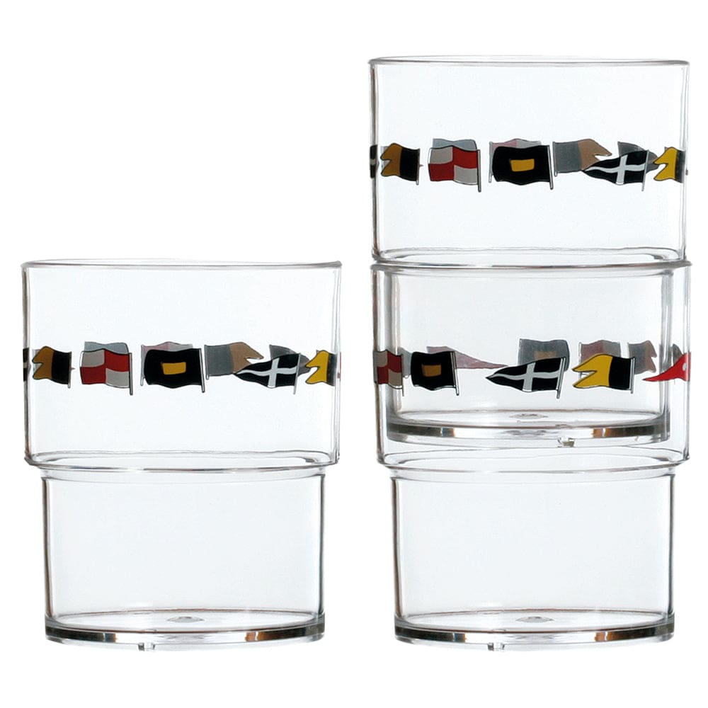 Marine Business Stackable Glass Set - REGATA - Set of 12 - Boat Outfitting | Deck / Galley - Marine Business
