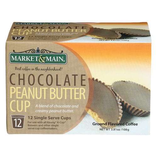 MARKET AND MAIN COFFEE: Coffee Chocolate Peanut Butter Single Serve 12 EA (Pack of 4) - Grocery > Beverages > Coffee Tea & Hot Cocoa -