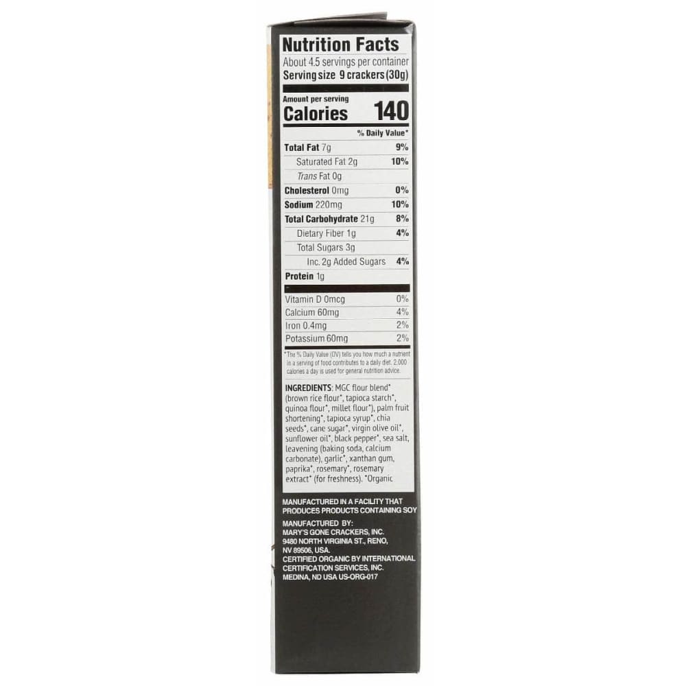 MARYS GONE CRACKERS Marys Gone Crackers Olive Oil Plus Black Pepper, 5 Oz