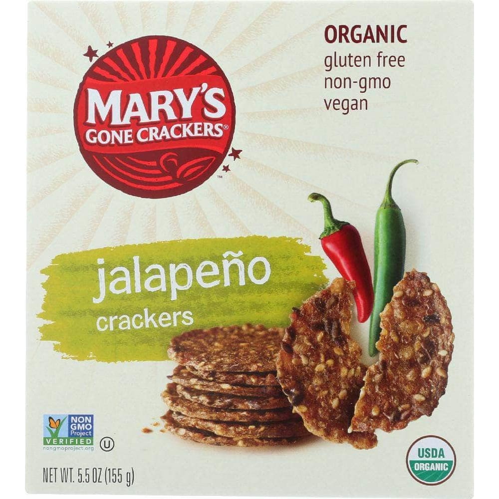 Marys Gone Crackers Mary's Gone Crackers Organic Gluten Free Hot n' Spicy Jalapeno Crackers, 5.5 oz