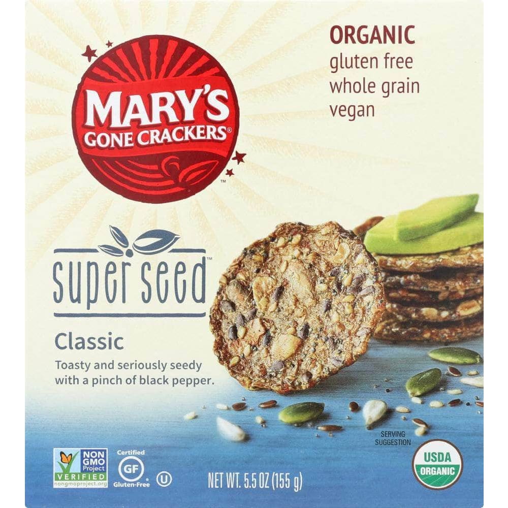 Marys Gone Crackers Mary's Gone Crackers Organic Gluten Free Super Seed Crackers, 5.5 oz
