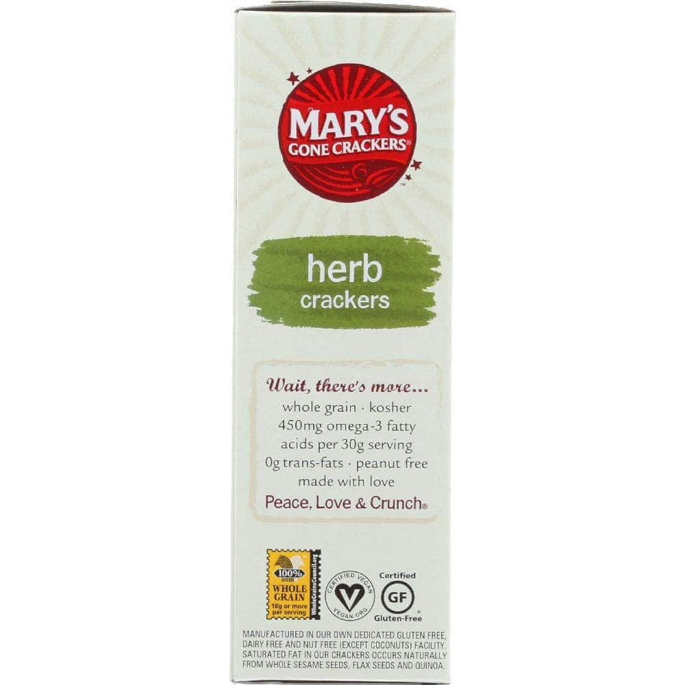 Marys Gone Crackers Mary's Gone Crackers Organic Crackers Herb, 6.5 oz