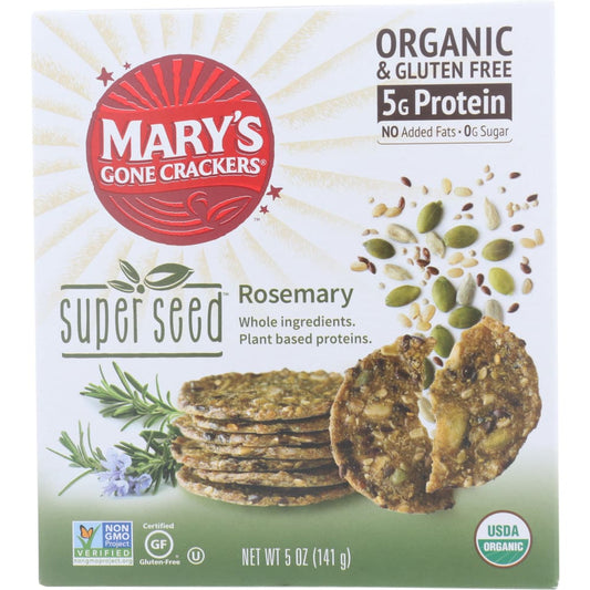 MARYS GONE CRACKERS: Rosemary Crackers 5 oz (Pack of 4) - Crackers - MARYS GONE CRACKERS