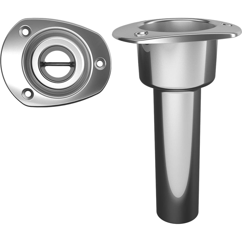 Mate Series Stainless Steel 0° Rod & Cup Holder - Open - Oval Top - Hunting & Fishing | Rod Holders - Mate Series