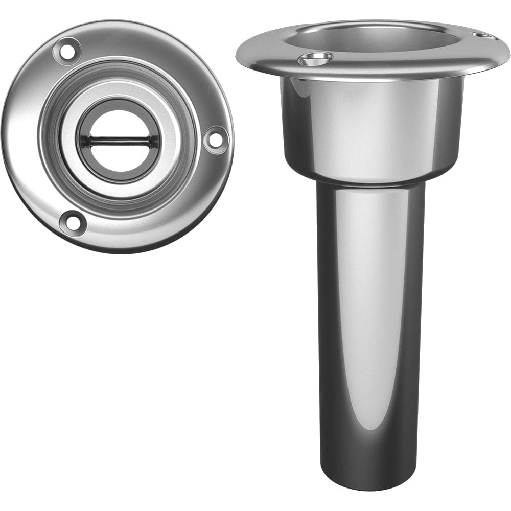 Mate Series Stainless Steel 0° Rod & Cup Holder - Open - Round Top - Hunting & Fishing | Rod Holders - Mate Series