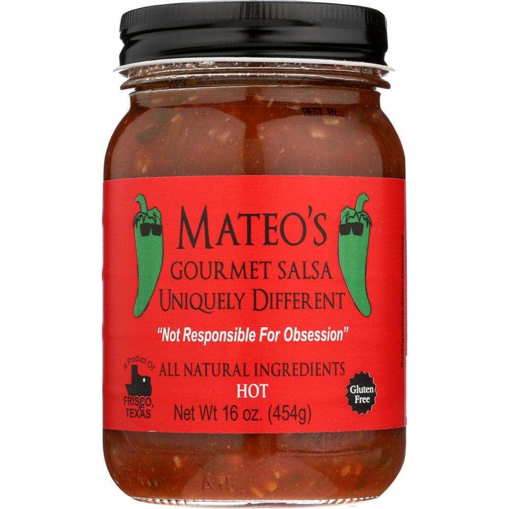 Mateos Mateo's Gourmet Hot Salsa, 16 Oz
