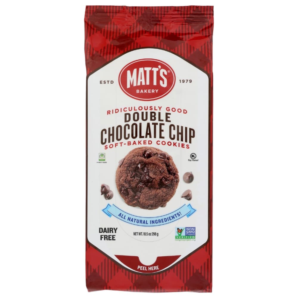 MATTS COOKIES: Double Chocolate Chip Cookies 10.5 oz (Pack of 4) - MATTS COOKIES