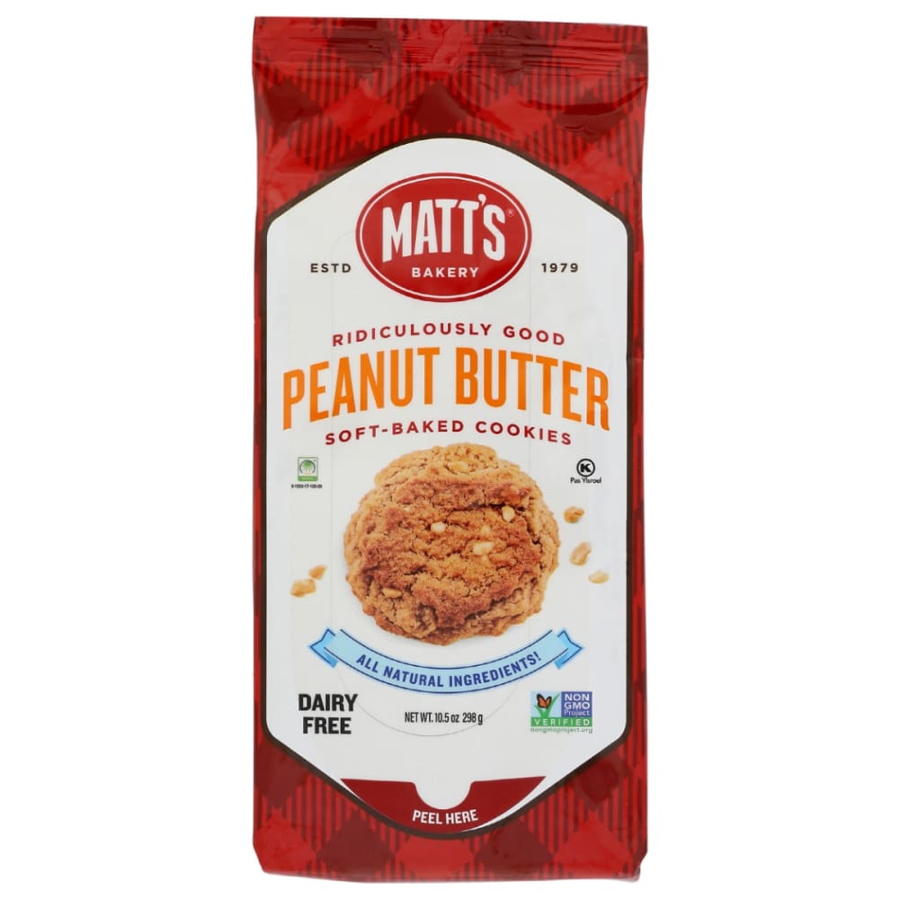 MATTS COOKIES: Peanut Butter Cookies 10.5 oz (Pack of 4) - MATTS COOKIES