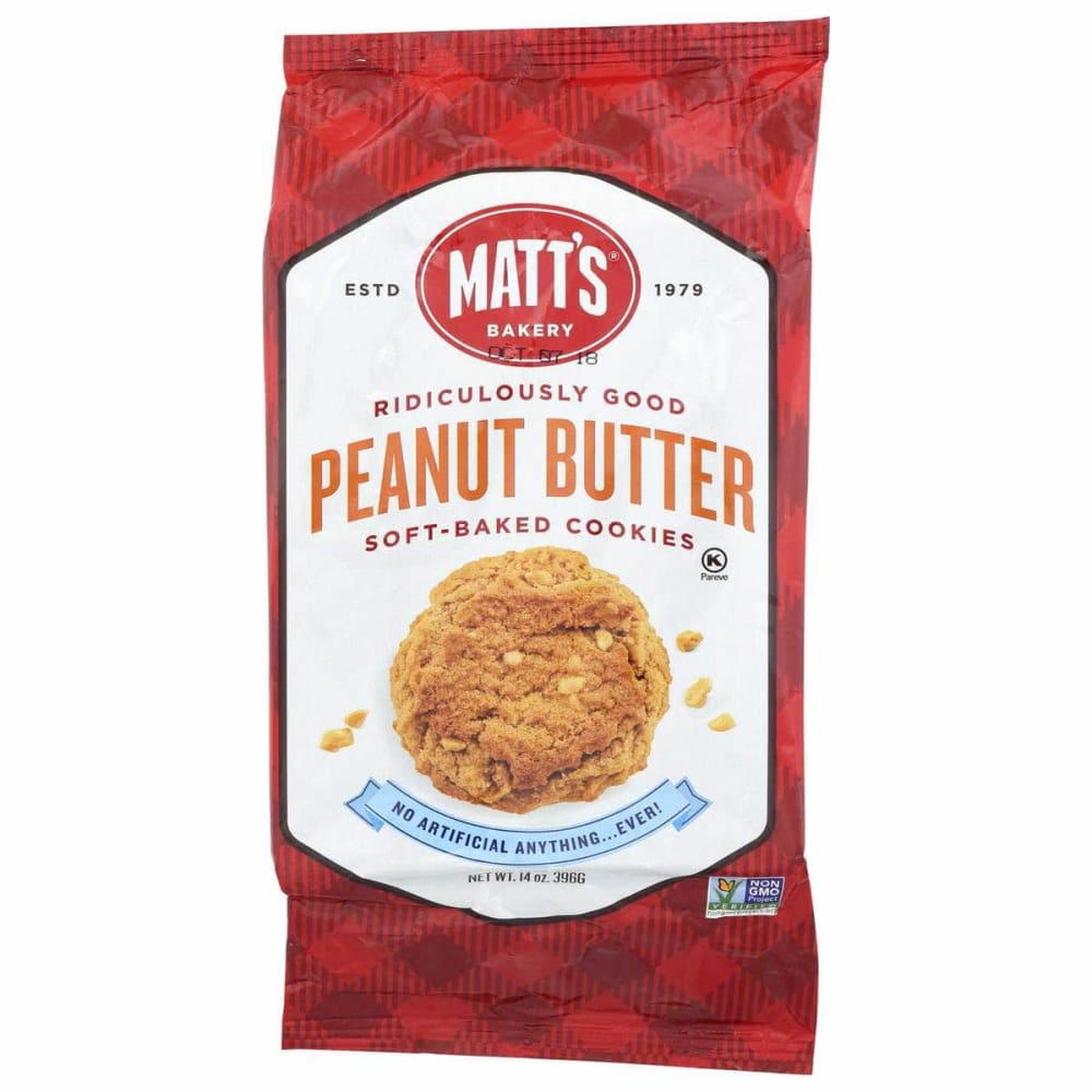 MATTS COOKIES Grocery > Snacks > Cookies MATTS COOKIES Peanut Butter Soft Baked Cookies, 14 oz
