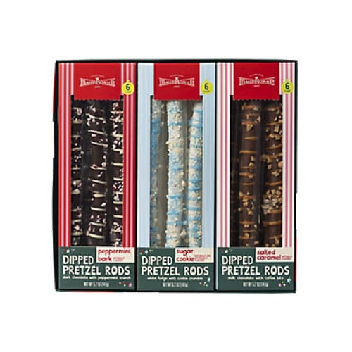 Maud Borup Holiday Pretzel Rod Sampler 18 ct. - Home/Seasonal/Holiday/Holiday Candy & Gift Baskets/ - Maud Borup