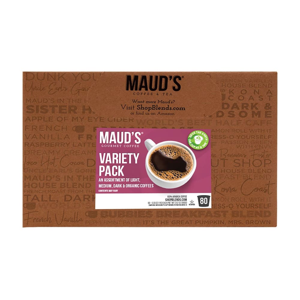 Maud’s 9 Flavor Original Coffee Variety Pack Solar Energy Produced Recyclable Pods 80 ct. - Maud’s Coffee & Tea