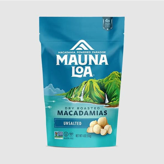 MAUNA LOA: Macadamia Unsalted 4 oz (Pack of 4) - Nuts - MAUNA LOA