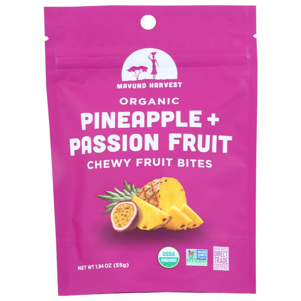 MAVUNO HARVEST: BITE FRUIT PNAPLE PSN FRT (1.760 OZ) (Pack of 6) - Fruit Snacks - MAVUNO HARVEST