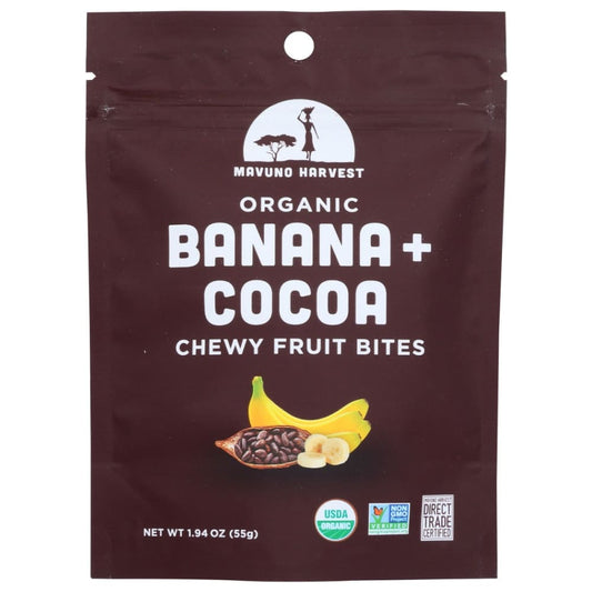 MAVUNO HARVEST: Bites Fruit Bana Cocoa 1.94 OZ (Pack of 5) - Fruit Snacks - MAVUNO HARVEST