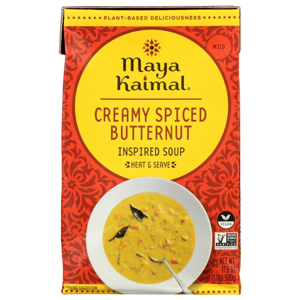 MAYA KAIMAL: Creamy Spice Butternut Soup 17.6 oz (Pack of 4) - Soups & Stocks - MAYA KAIMAL